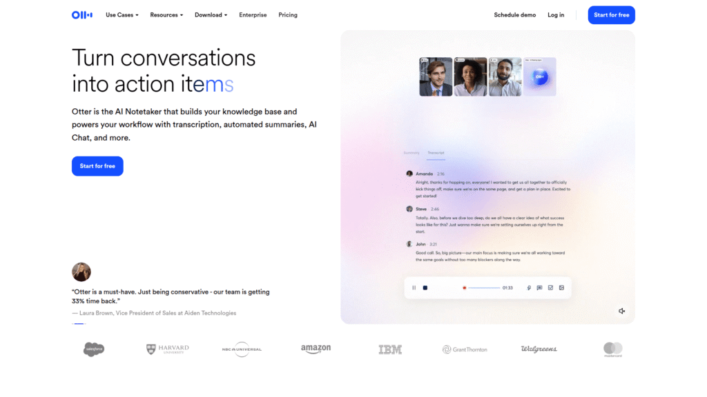 Otter among ai note taking apps