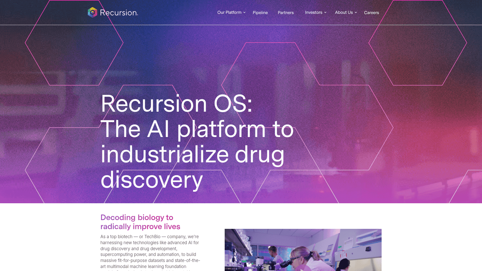 Recursion-Exscientia as Drug Discovery and Development tool screenshot