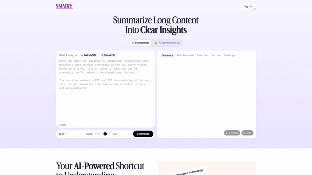 SMMRY among best AI summarizers