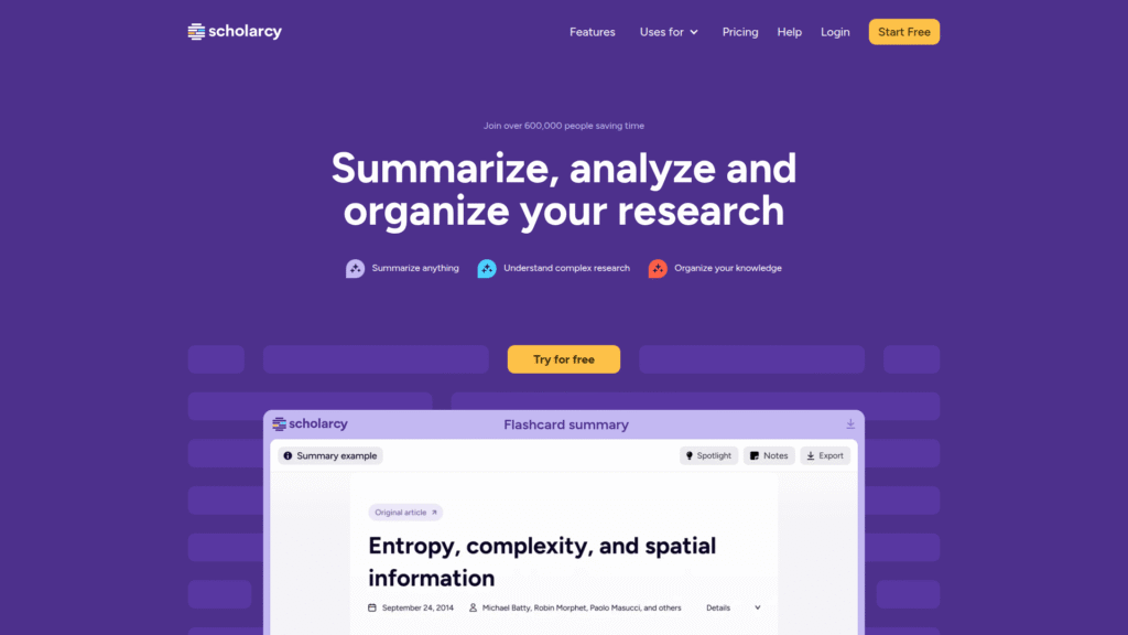 Scholarcy among best AI summarizers