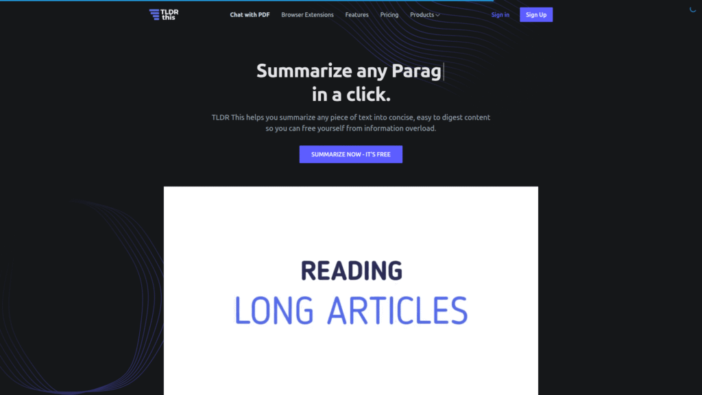 TLDR This among best AI summarizers