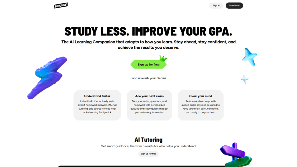 Brainly among best ai tutors