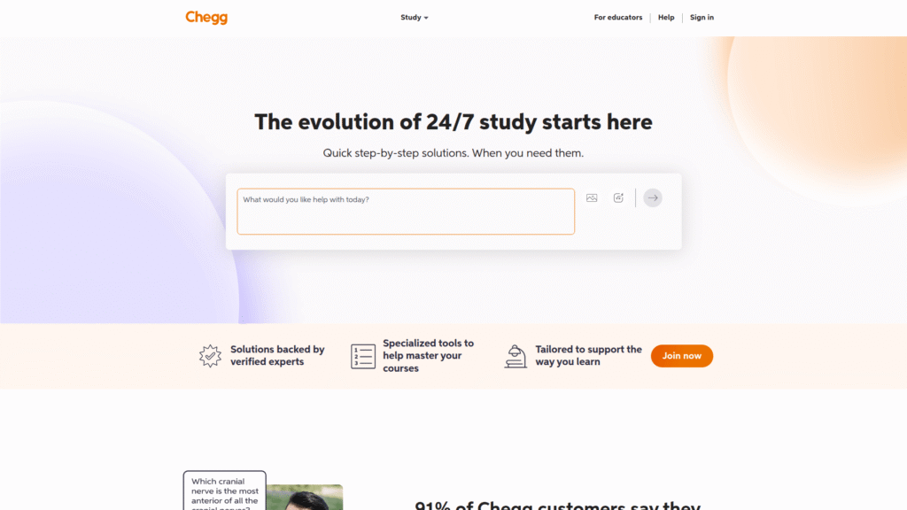 Chegg among best ai tutors