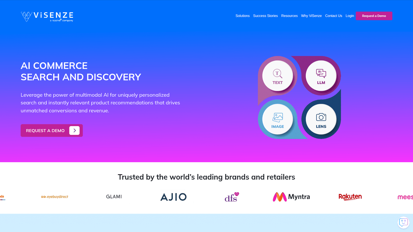 ViSenze as Visual Search and Product Recognition tool screenshot