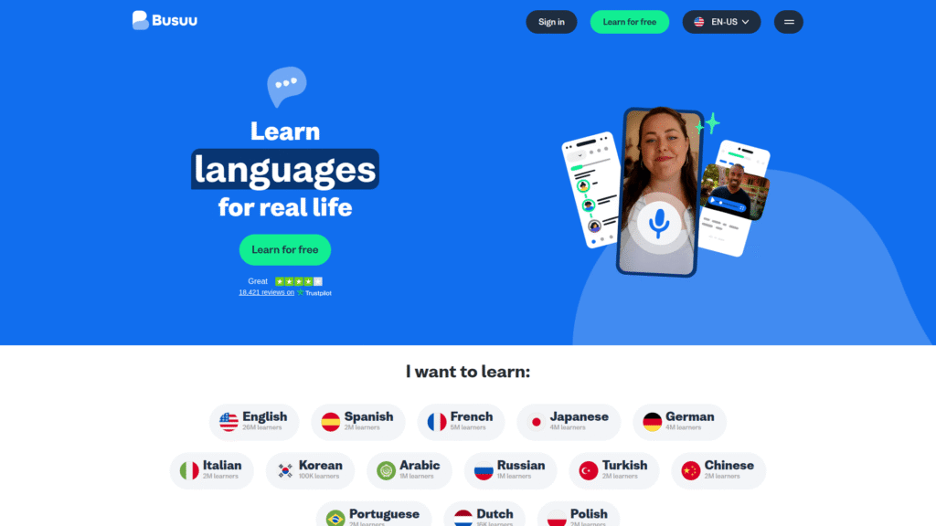 Busuu among best ai language apps