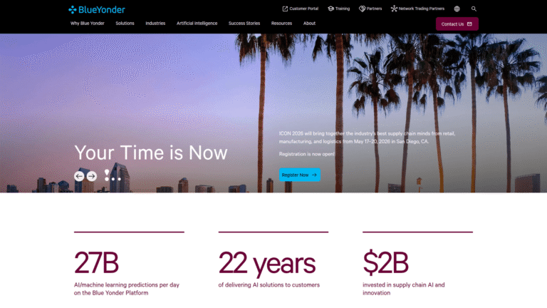 Blue Yonder as Supply Chain Optimization tool screenshot