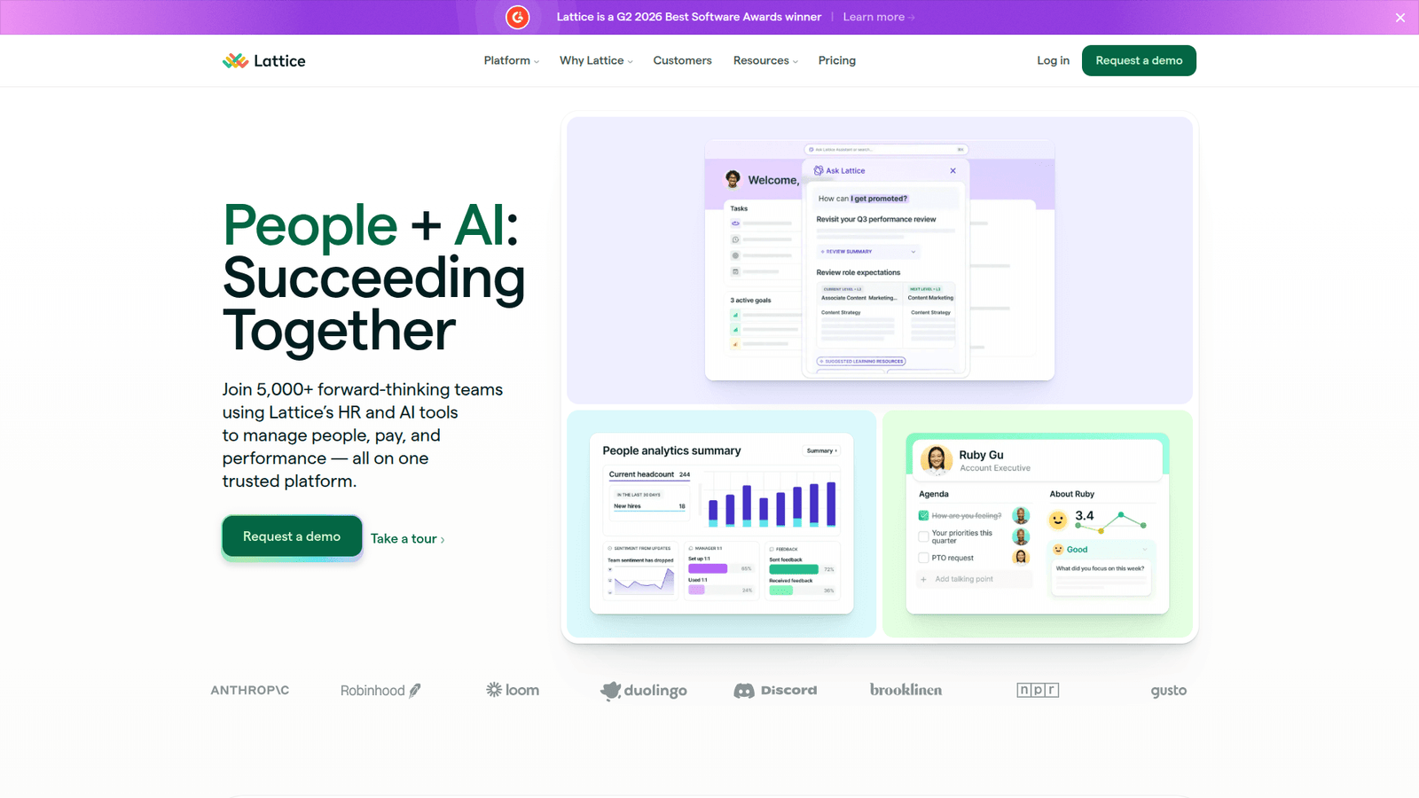 Lattice as Employee Performance Management tool screenshot