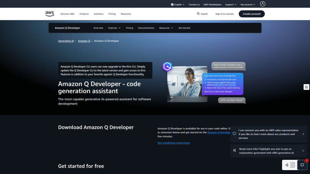Amazon CodeWhisperer (Amazon Q Developer) among best AI coding assistants