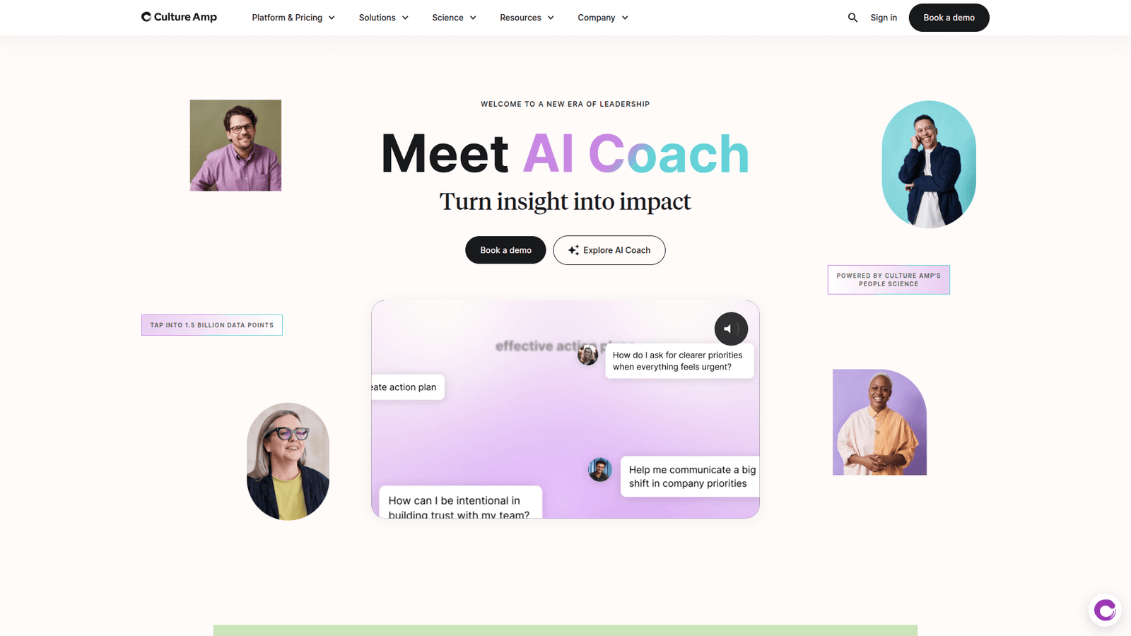 Culture Amp as Employee Engagement and Culture Analytics tool screenshot