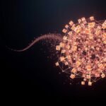 Abstract visualization of complex, messy code being efficiently untangled and optimized by advanced AI debugging tools.