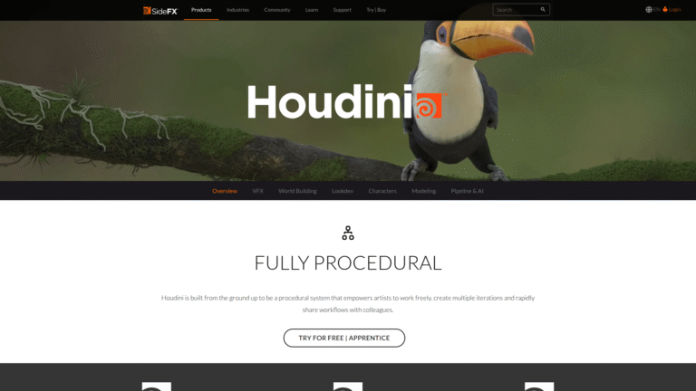 Houdini as Procedural Content Generation tool screenshot