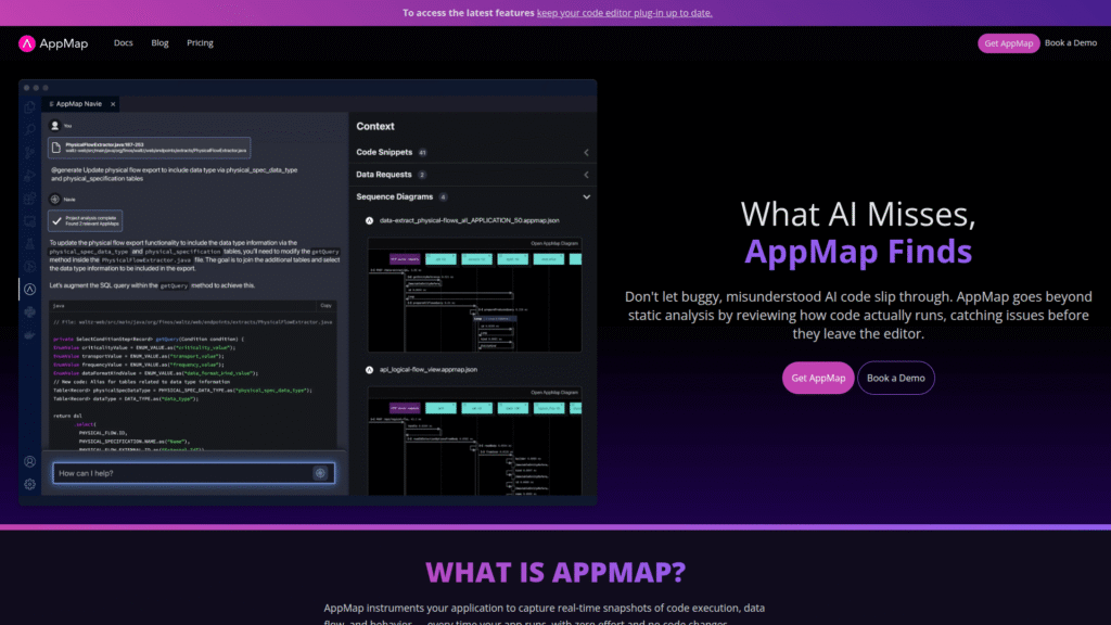AppMap among AI debugging tools