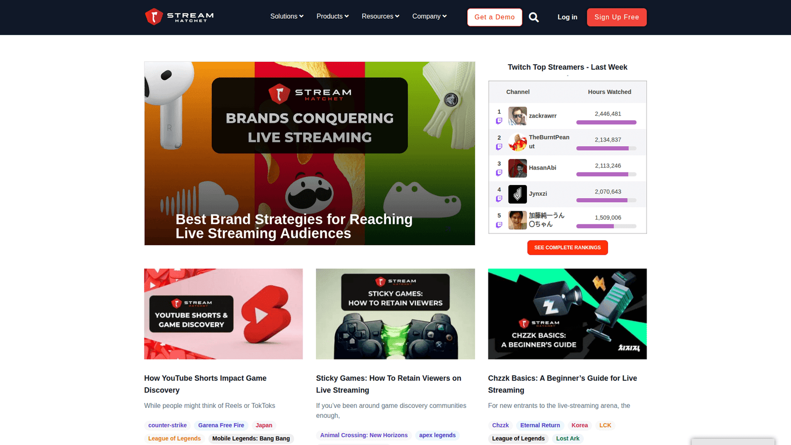 Stream Hatchet as an Esports and Streaming tool screenshot