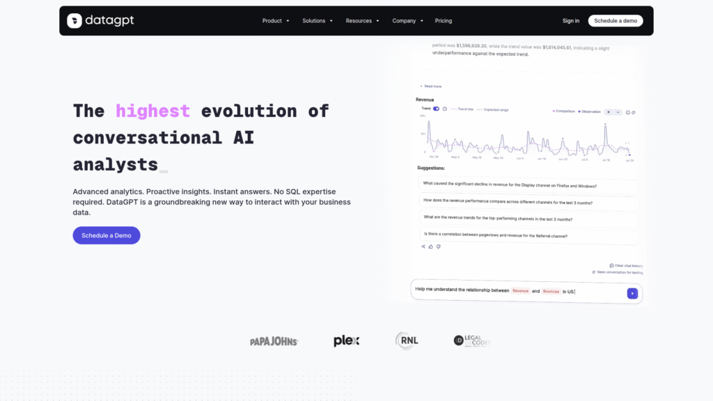 DataGPT among AI tools for SQL queries