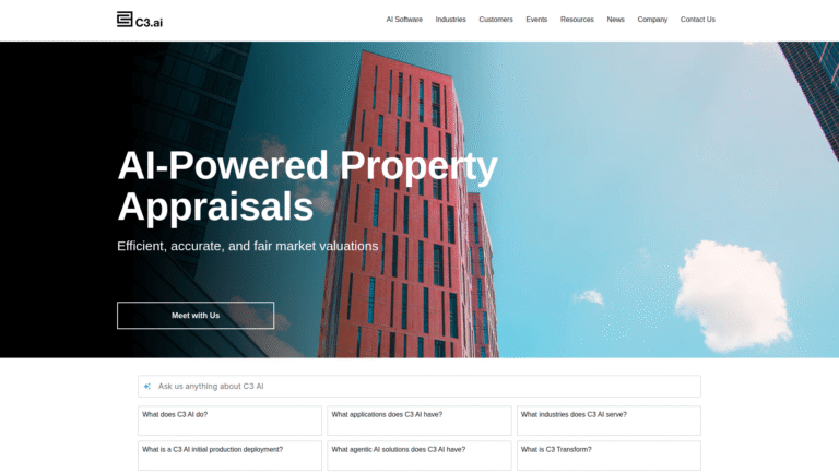 C3 AI Property Appraisal as a Property Valuation and Analysis tool screenshot