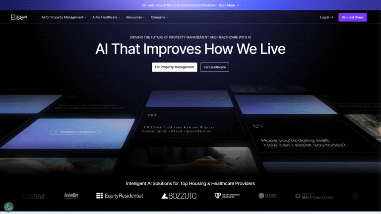 EliseAI as a Property Management tool screenshot