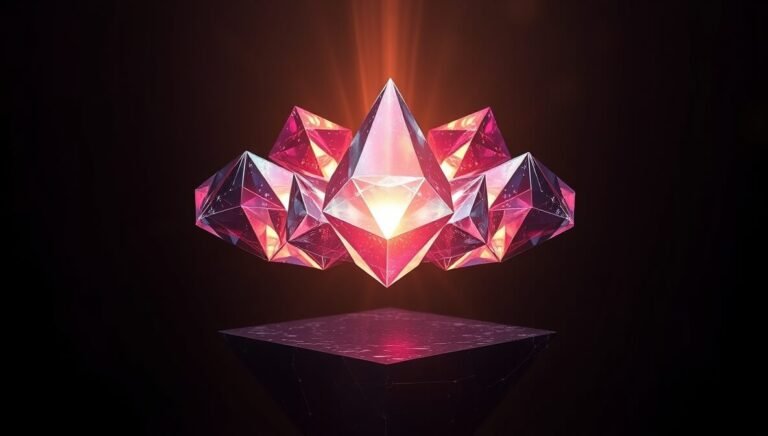 Abstract visualization of interconnected geometric prisms representing powerful predictive analytics tools.