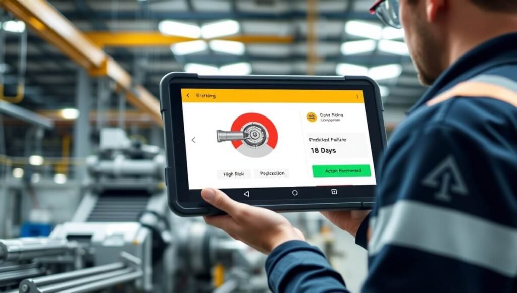 IBM Maximo Predict utilizes AI to analyze industrial asset data, providing predictive insights like risk scores and estimated failure dates to enable proactive maintenance and prevent costly breakdowns in manufacturing and supply chain operations.