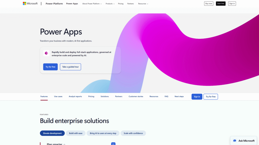 Microsoft Power Apps among no-code AI tools