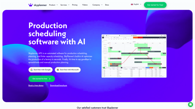 SkyPlanner APS as a Production Planning and Scheduling tool screenshot