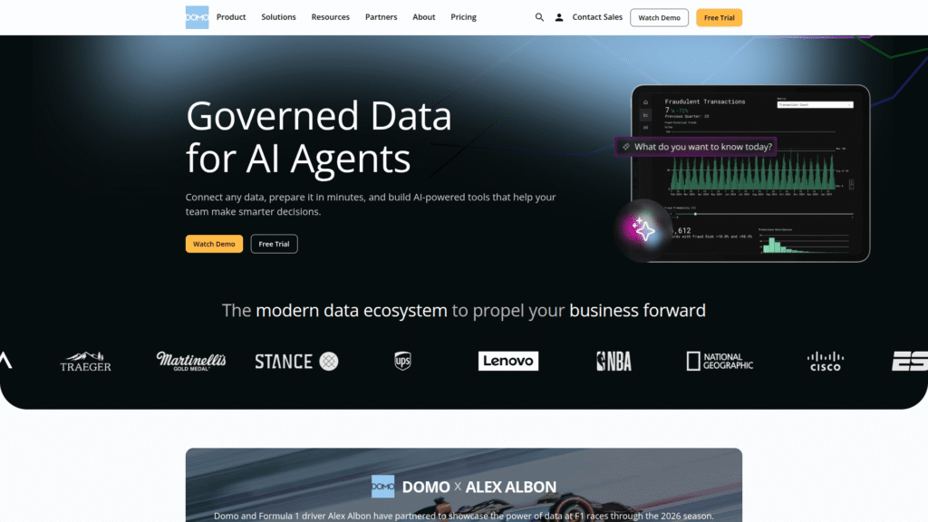 Domo among AI data analysis tools
