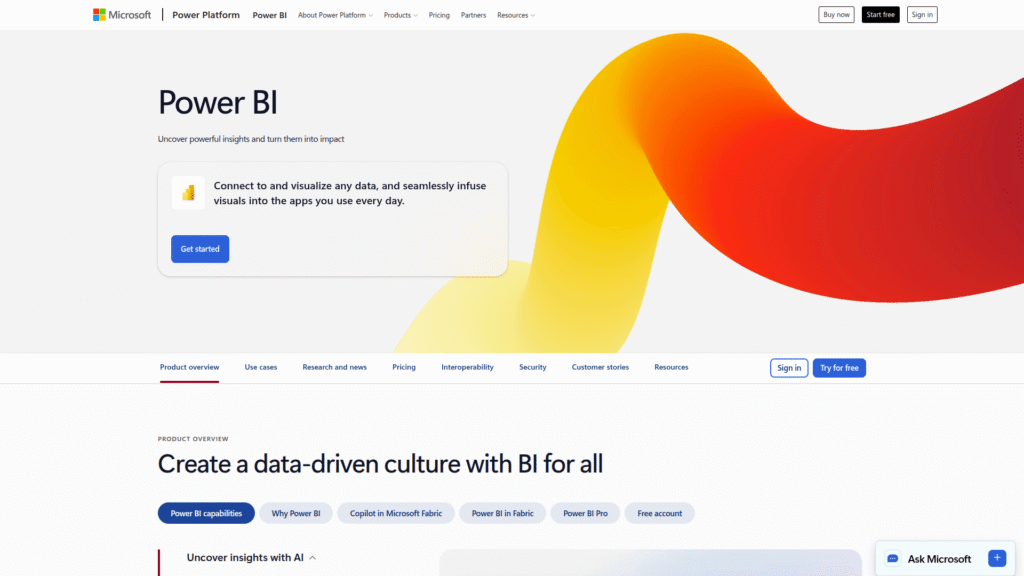 Microsoft Power BI among predictive analytics tools
