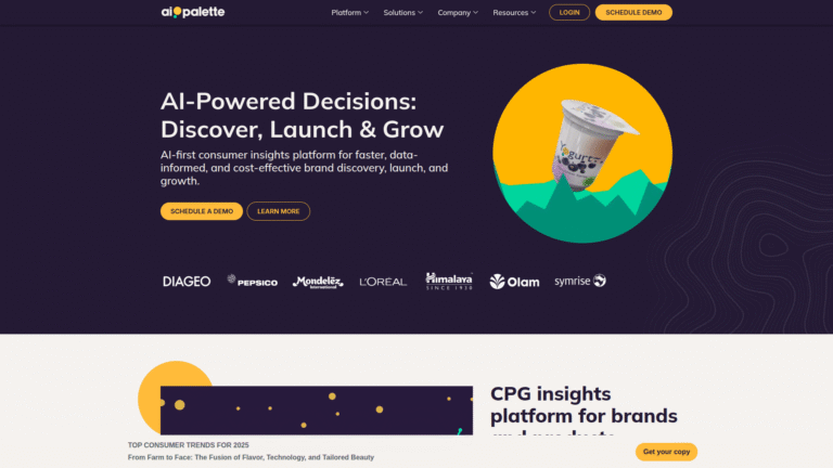 AI Palette as a Food Tech and Innovation tool screenshot
