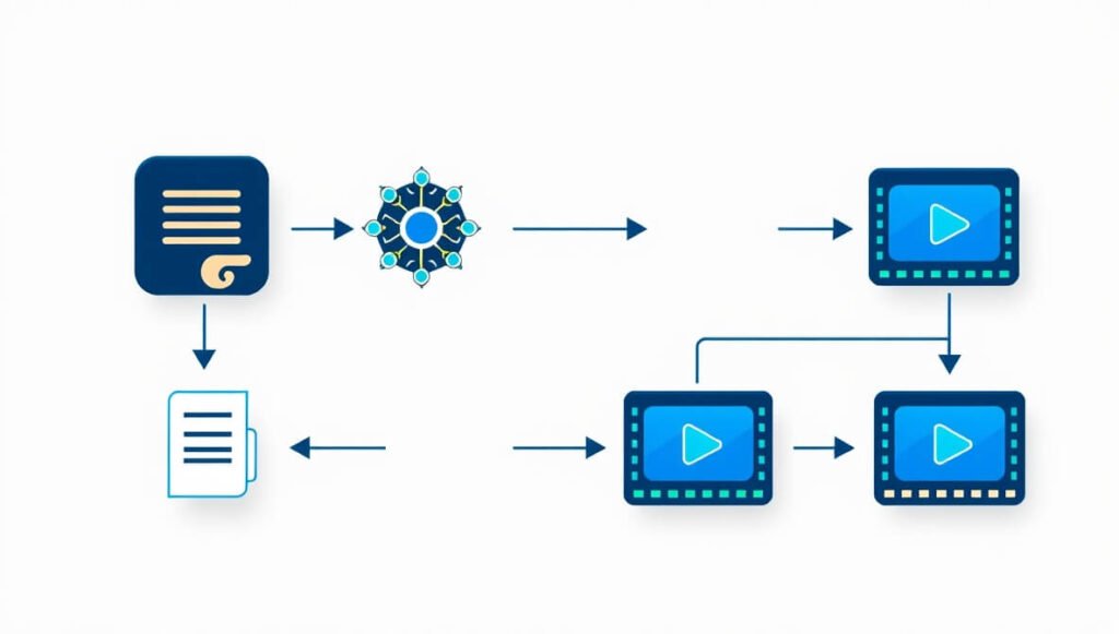 Kling AI uses text prompts to create AI video content, streamlining the video creation workflow.