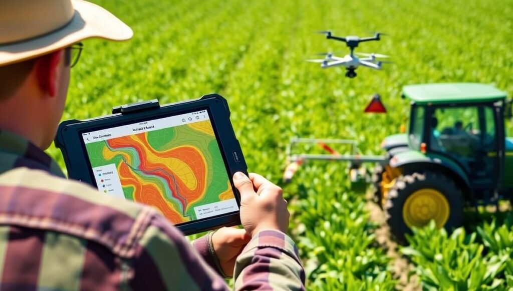 John Deere Precision Ag uses AI and IoT devices to provide farmers with data-driven insights for optimizing crop health, resource application, and overall farm efficiency.
