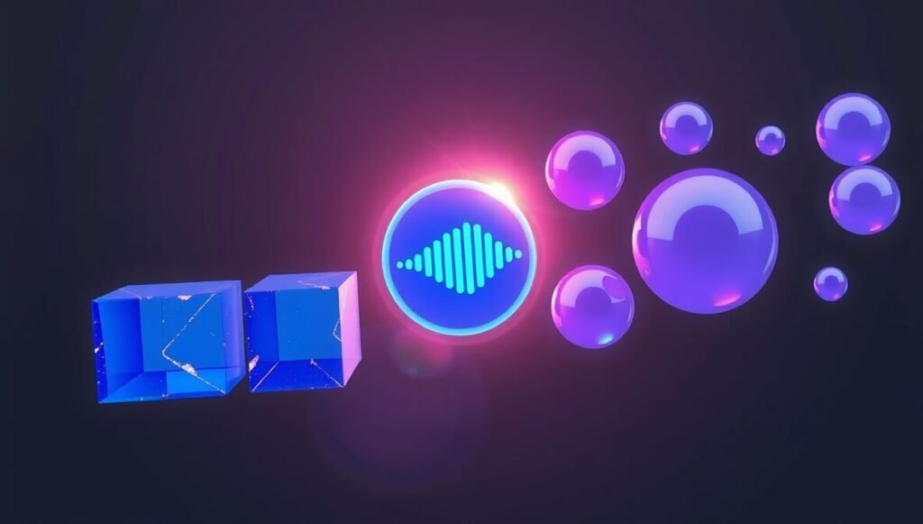 Play.ht uses AI to transform written text into natural-sounding speech for voice and music generation.