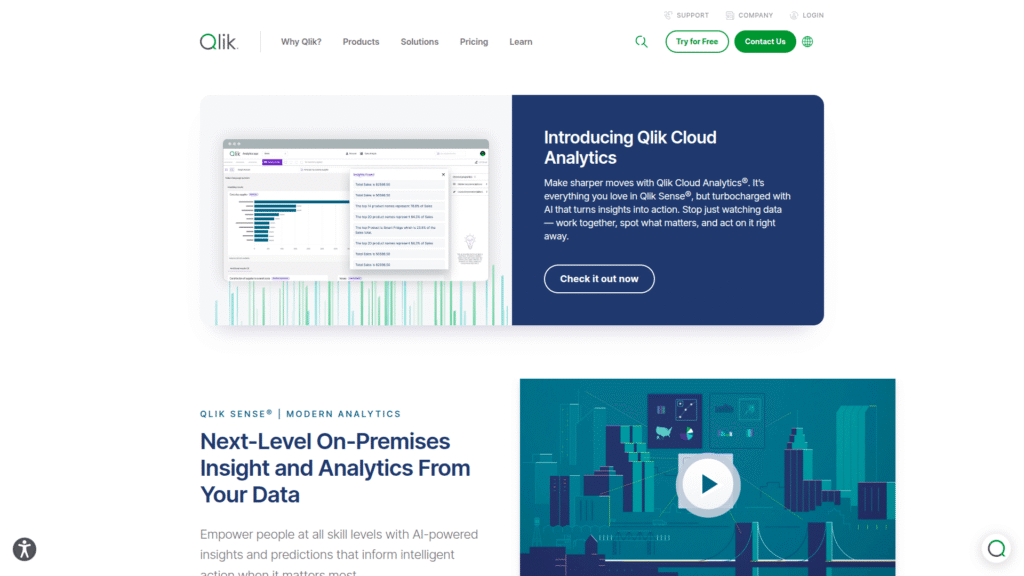 Qlik Sense among AI BI tools