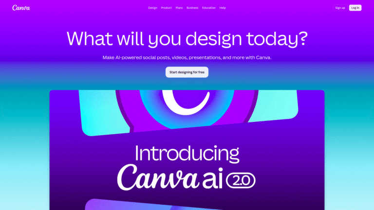 Canva as a Presentation Design tool screenshot