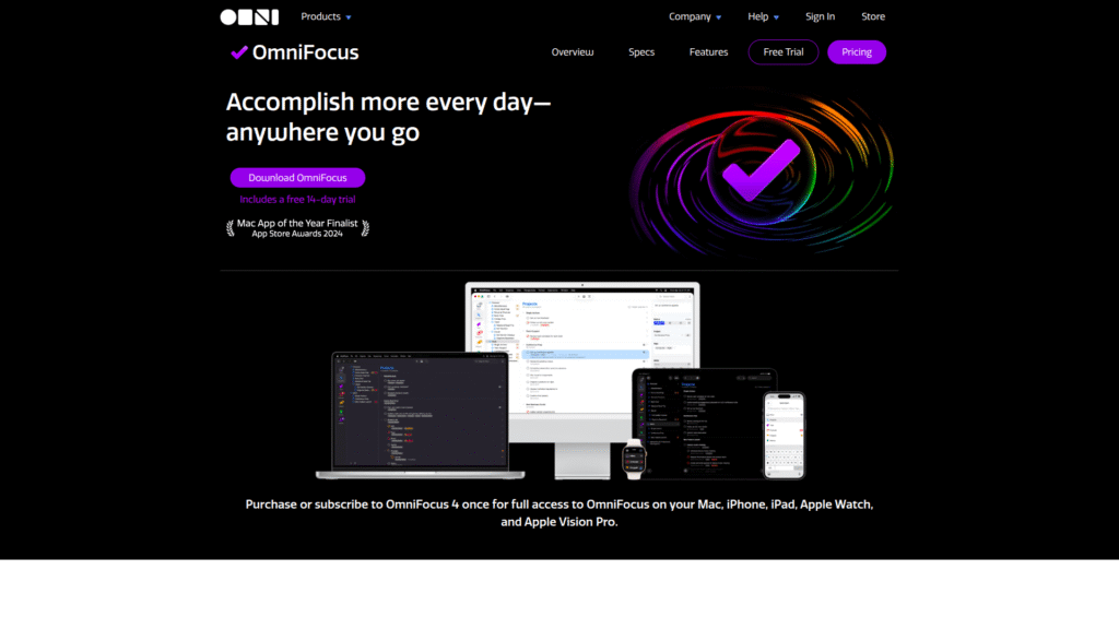 OmniFocus among AI assistants for productivity