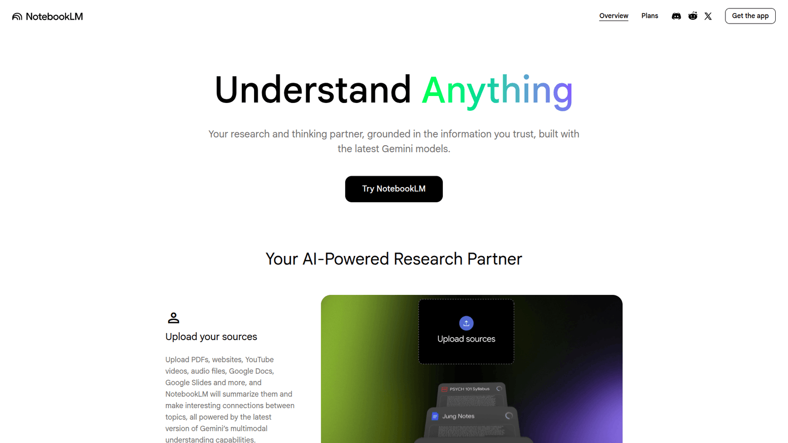 NotebookLM as a Smart Note Taking tool screenshot