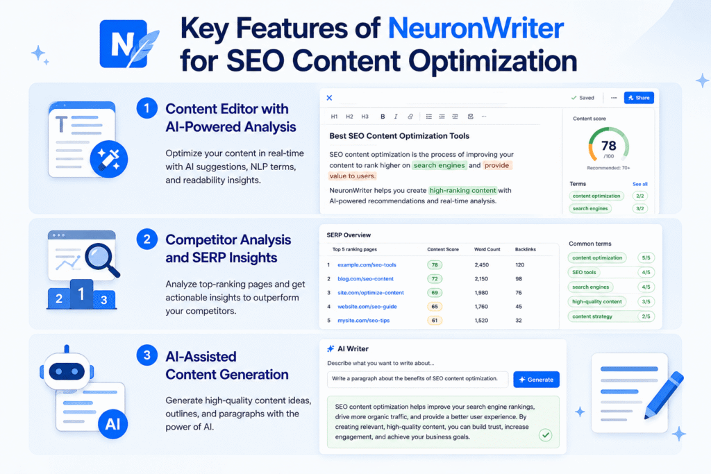 Key Features of NeuronWriter for SEO Content Optimization