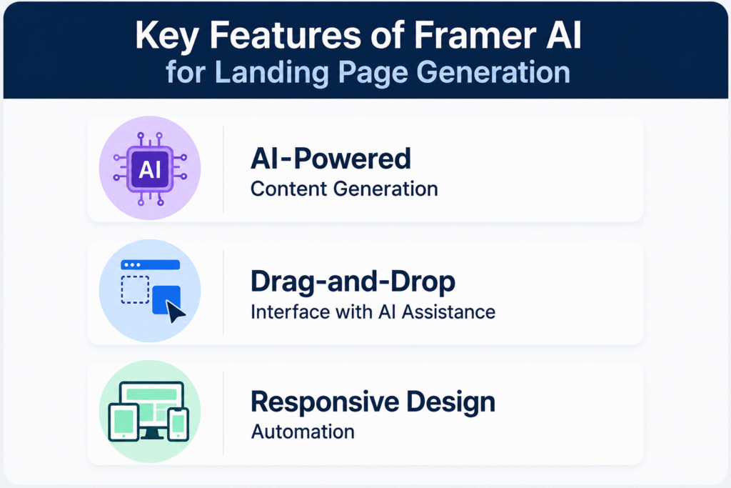 Key Features of Framer AI for Landing Page Generation