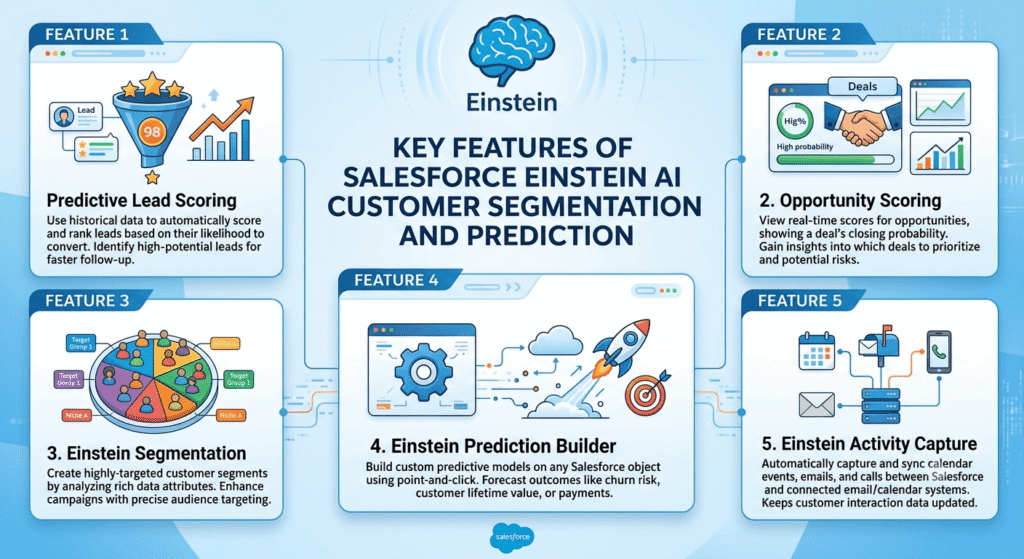 Key Features of Salesforce Einstein AI for Customer Segmentation and Prediction