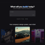Bolt.new as a Component Generation tool screenshot