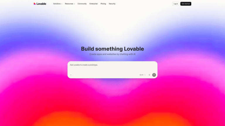Lovable as a No Code and Low Code tool screenshot