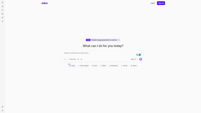 Julius AI as an Automated Data Analysis tool screenshot