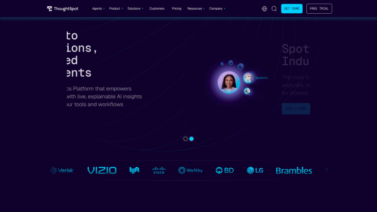 ThoughtSpot as an AI Dashboard Generation tool screenshot