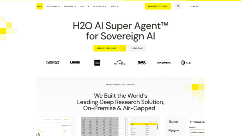 H2O AI as a Predictive Modeling and Analytics tool screenshot