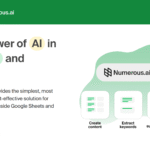 Numerous.ai as an Excel and Google Sheets tool screenshot