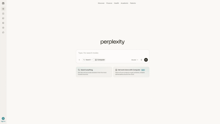 Perplexity as a Virtual Assisting tool screenshot