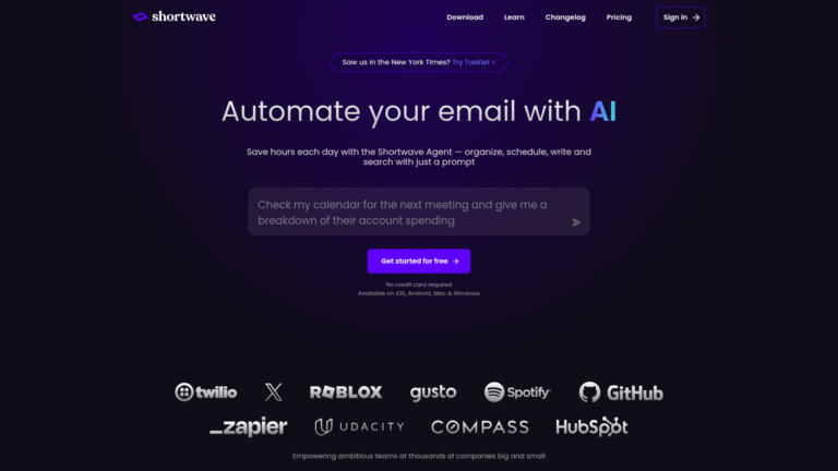 Shortwave as an Email Reply Generating tool screenshot
