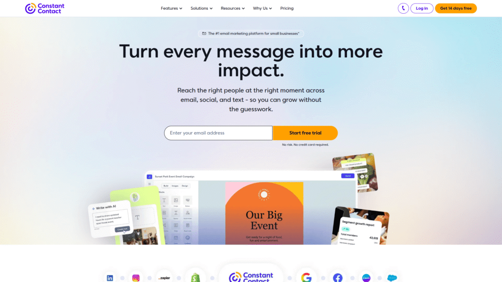 Constant Contact among AI email marketing tools