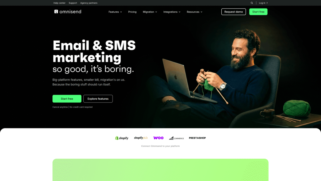Omnisend among AI email marketing tools