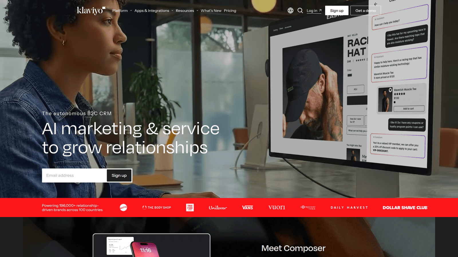Klaviyo as an AI Email Marketing tool screenshot