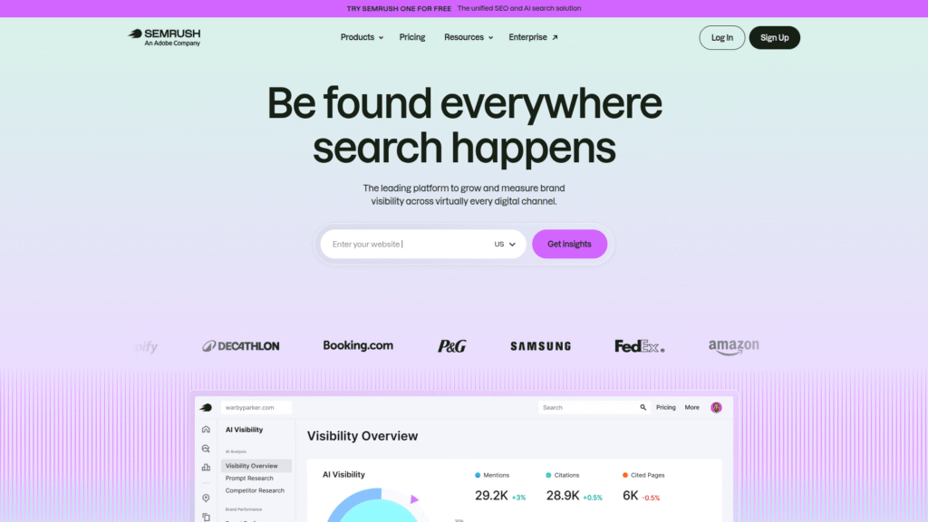 Semrush among AI SEO tools