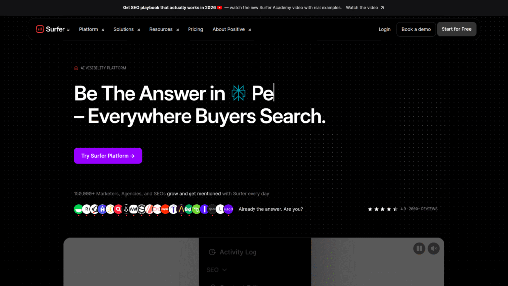 Surfer SEO as an AI ad copy generator